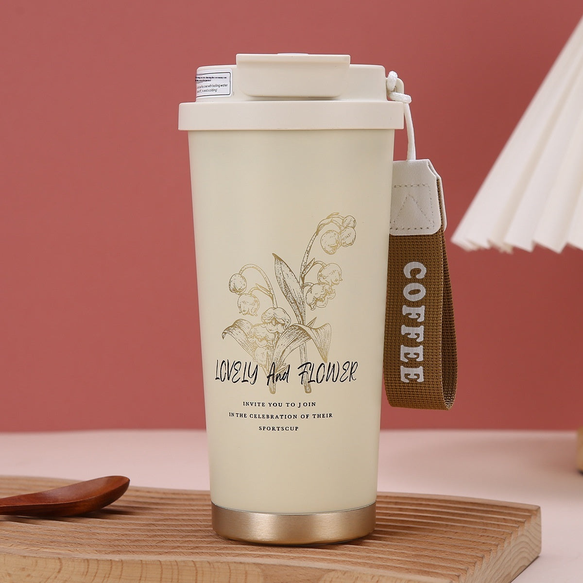 Sleek Portable Coffee Tumbler with Straw